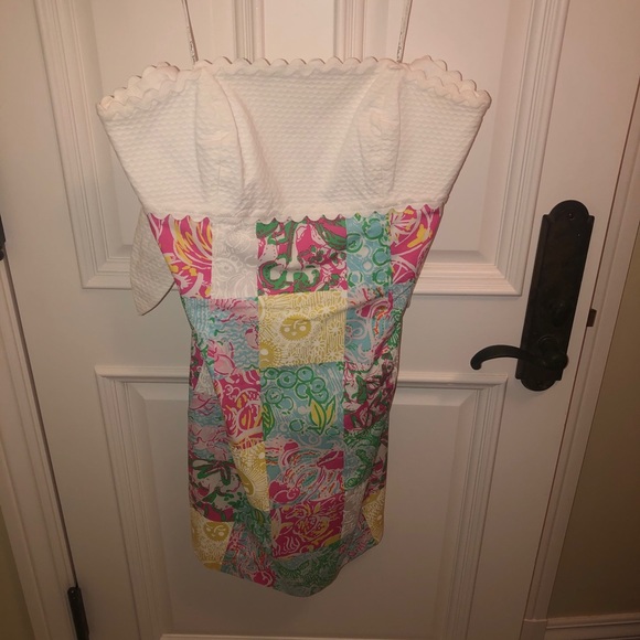 Lilly pulitzer strapless dress size 6 - Picture 7 of 8